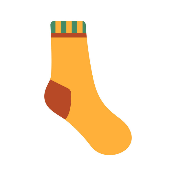 流行のフラットスタイルで靴下のアイコン。クリスマスの靴下の記号。ウェブ、モバイル、 UIデザインのためのソックベクトルアイコンの簡単なイラスト. - ベクター画像