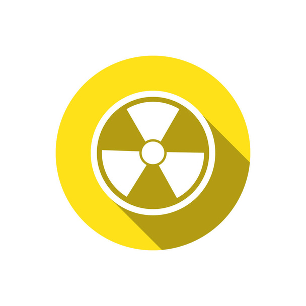 Niebezpieczeństwo, ikona zagrożenia nuklearnego. Znak radioaktywny. Ikona zagrożenia. Uwaga, ilustracja uranu. Znak atomowy - Wektor, obraz