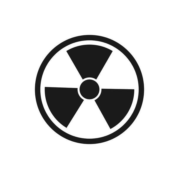 Ydinvektori. Radioaktiivinen vaara. Vaaran symboli. Uraanikuvaus. Atomimerkki. - Vektori, kuva