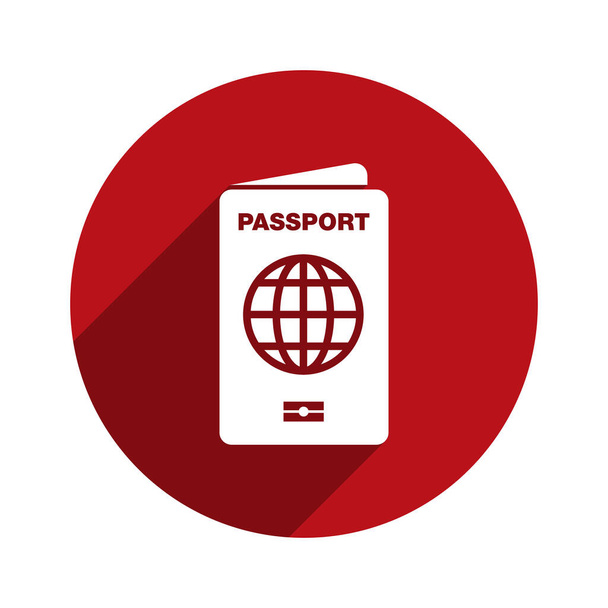 Векторная иллюстрация значка паспорта. Летние каникулы и иллюстрация туристических символов. Туризм
 - Вектор,изображение