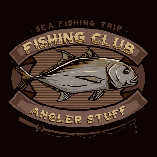 vector de la insignia del club de pesca
 - Vector, imagen