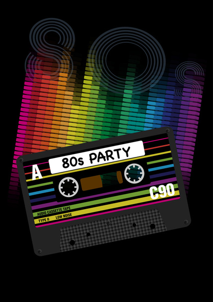 Vector 80s Party Background - Вектор,изображение