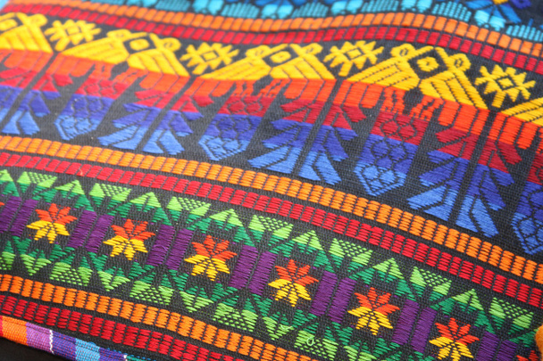 Güney Amerika el yapımı renkli kumaş, peru. - Fotoğraf, Görsel