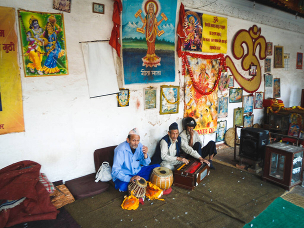 Ryhmä muusikoita Kathmandussa, Nepalissa - Valokuva, kuva
