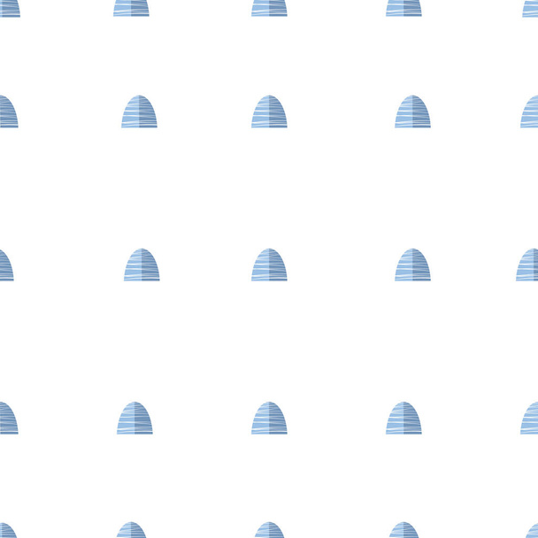 Bezešvé modré a šedé abstraktní geometrický strukturovaný vzor. - Vektor, obrázek