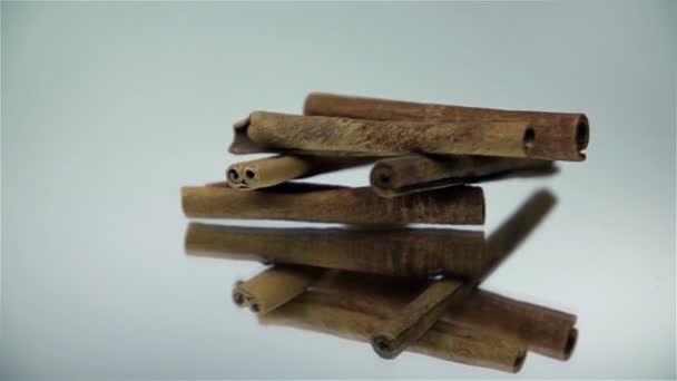 Close shot of vanilla sticks pilling up in slow motion - Footage, Video