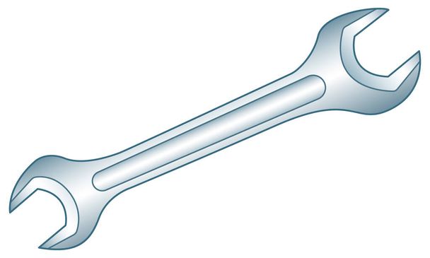 Illustration of the hand spanner wrench tool - Vettoriali, immagini