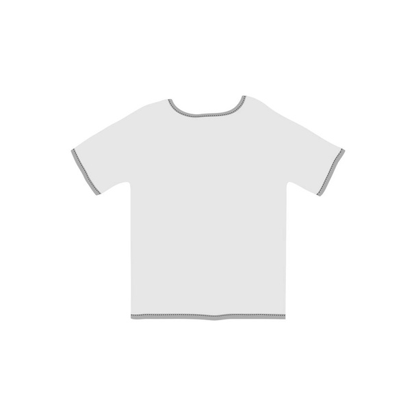 White t-shirt icon on a white background. - Vector, Image