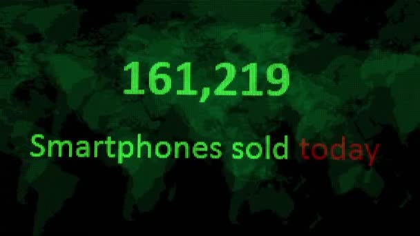 Internet stats smart phones  sold today - Footage, Video