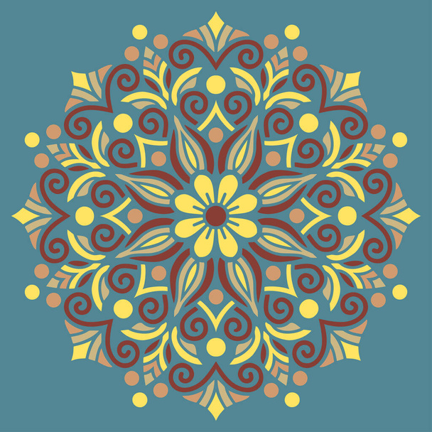 Mandala pattern color Stencil doodles sketch good mood. Good for creative and greeting cards, posters, flyers, banners and covers - Vecteur, image