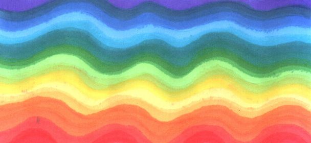 szabadkézi absztrakt háttér élő anyagok, minta, fényes színű szivárvány hullámok markerek - Fotó, kép