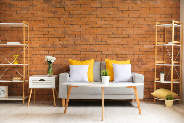 Stylový interiér moderního obývacího pokoje - Fotografie, Obrázek
