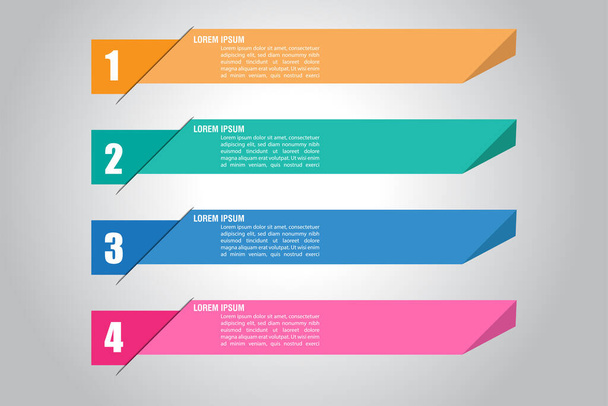 business infographic ontwerp sjabloon bewerkbare kleurrijke stap proces - Vector, afbeelding