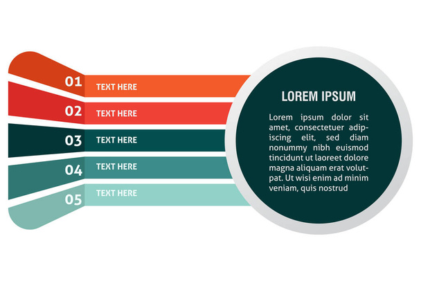 infografika biznesowa szablon edytowalny kolorowy proces krok - Wektor, obraz