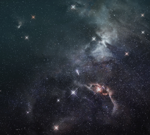 Image de fond abstraite de l'univers : galaxie, ciel étoilé, étoiles brillantes, nébuleuse - Photo, image