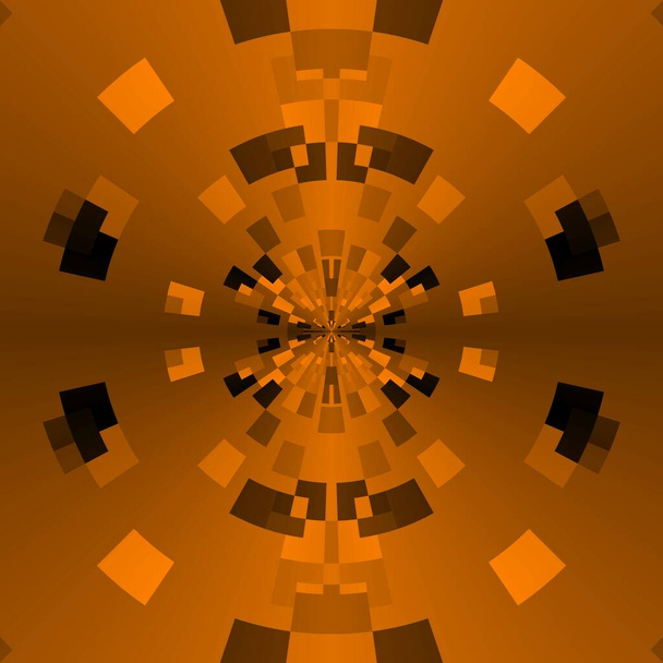 formas retangulares em amarelo dourado em muitos padrões geométricos diversos e projetos únicos com perspectiva decrescente
 - Foto, Imagem