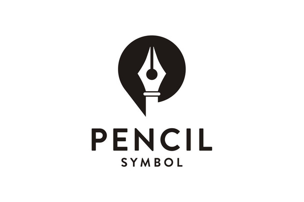 kynä symboli logo suunnittelu vektori kuva - Valokuva, kuva
