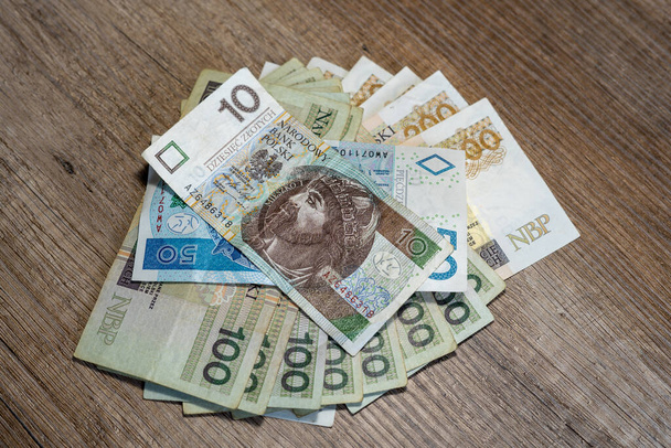 Billetes zloty polacos. Dinero polaco. PLN - Foto, imagen