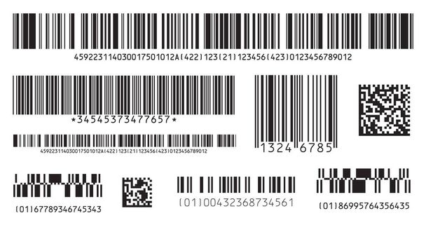 Een barcode icoon. Moderne platte streepjescode. Kan gebruikt worden als sjabloon voor Producten. Mockup. Vector. - Vector, afbeelding