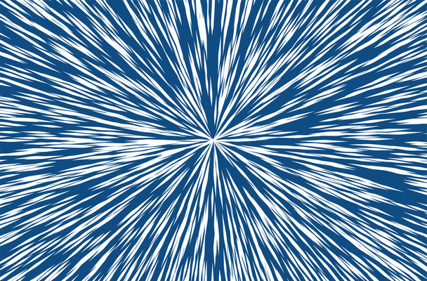Classic Blue Trendy Color Sun Rays or Explosion Boom for Comic Books Radial Background. Vector. - Vector, Image