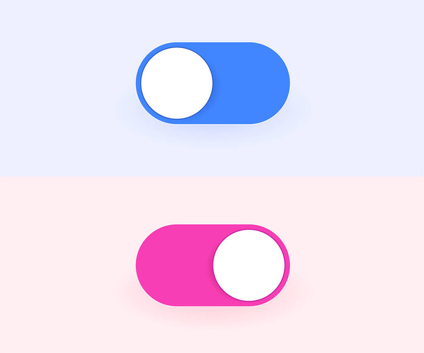 On and Off Toggle Switch Buttons Modern Devices User Interface Vector  Graphic Design - Vector, Image