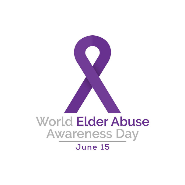Vektorová ilustrace na téma Světový den povědomí o zneužívání starších pozorovaný každý rok 15. června po celém světě. - Vektor, obrázek