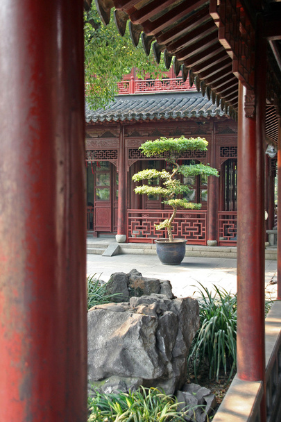 Фрагмент павильона в Садах Юйюань, Шанхай, Китай
 - Фото, изображение