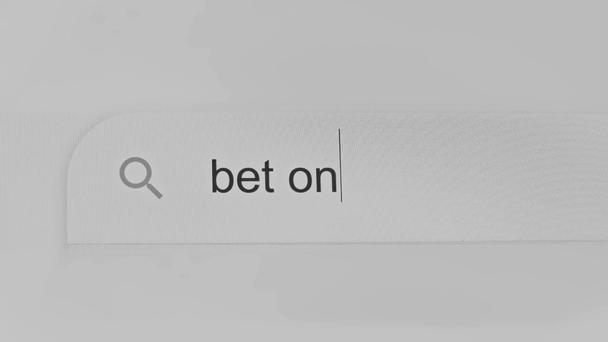 search bar with bet online lettering on screen  - Footage, Video