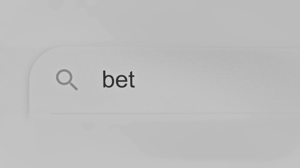 search bar with bet lettering on screen  - Footage, Video