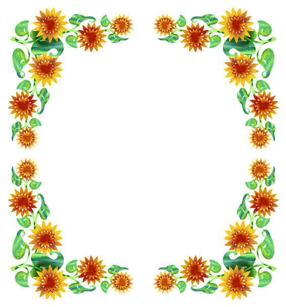 Watercolor Sunflower Banner - Fotografie, Obrázek