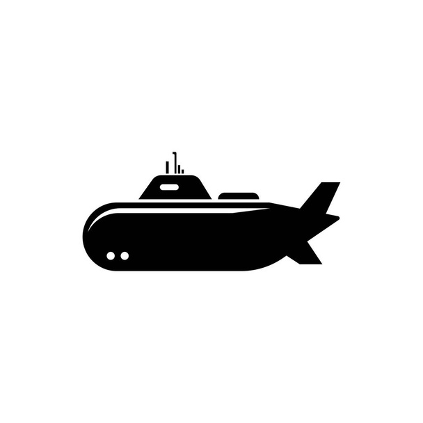 Sous-marin de l'armée nucléaire, Bathyscaphe. Illustration d'icône vectorielle plate. Symbole noir simple sur fond blanc. Sous-marin de l'armée nucléaire, Bathyscaphe signe modèle de conception pour l'élément Web et mobile UI
 - Vecteur, image