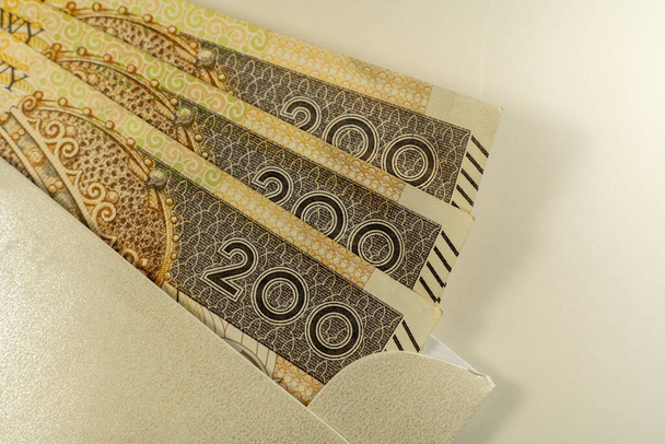 Notas de zloti polacas. Dinheiro polaco. PLN - Foto, Imagem