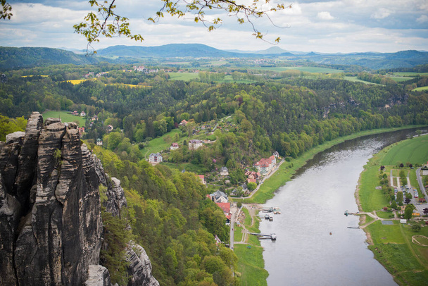 Rock Bridge Bastei and nature views - Rathen, Saxon Switzerland, Germany - Фото, зображення