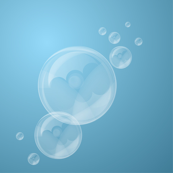 Burbujas de jabón transparentes
 - Vector, imagen