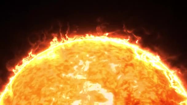 zon 4k, Zon Zonneatmosfeer geïsoleerd op groene achtergrond, Close-up van zon tegen groen scherm, 4K 3D Zon draaiende lus op groene achtergrond - Video
