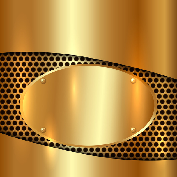 Векторный металлический золотой декоративный фон
 - Вектор,изображение