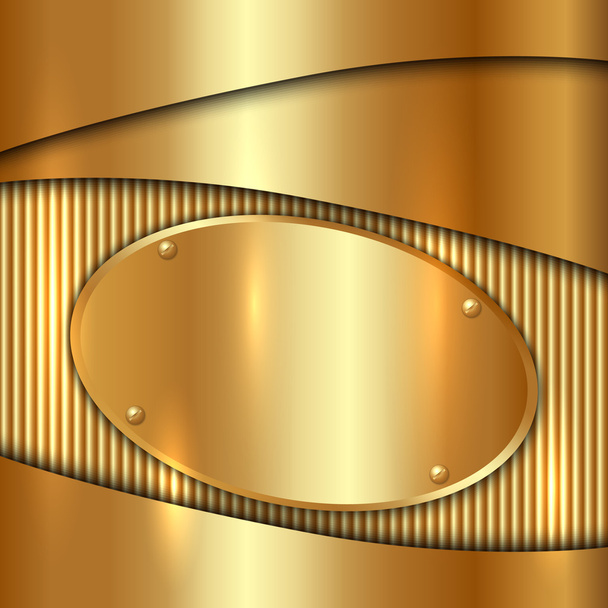 Vector metallic gold decorative background - Vector, Image