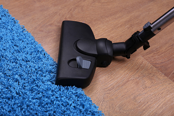 Vacuuming carpet in house - Foto, Imagem