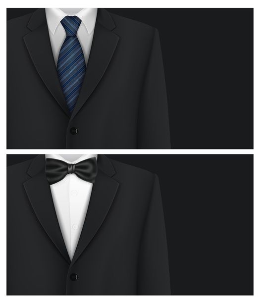 Tuxedo background with bow and tie - 写真・画像