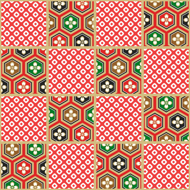 Seamless japanese traditional paper pattern - Vector, Image