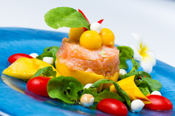 salmon with yogurt and lemon - Photo, Image