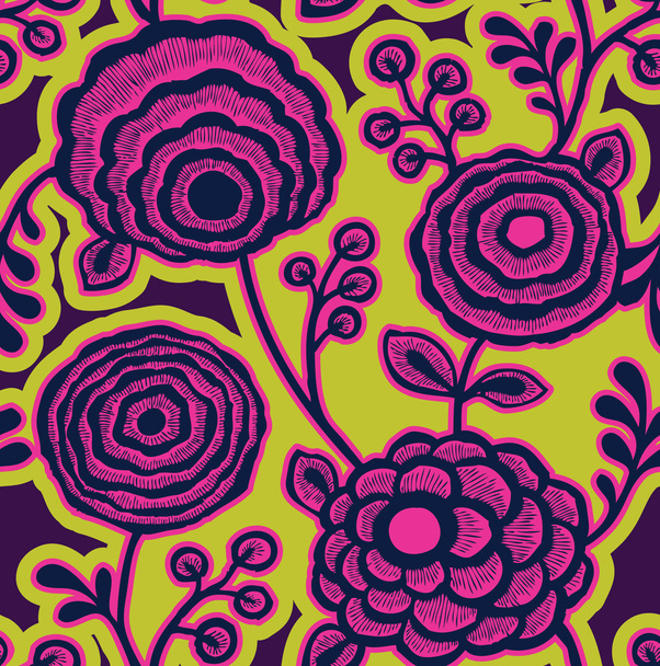 Elegance Seamless pattern with flowers carnations, - Vektor, Bild