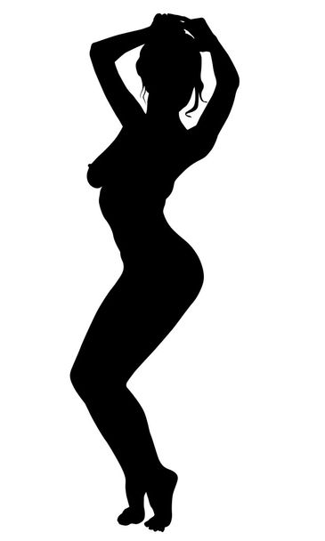 Sexy Woman Silhouette - Vector, Image