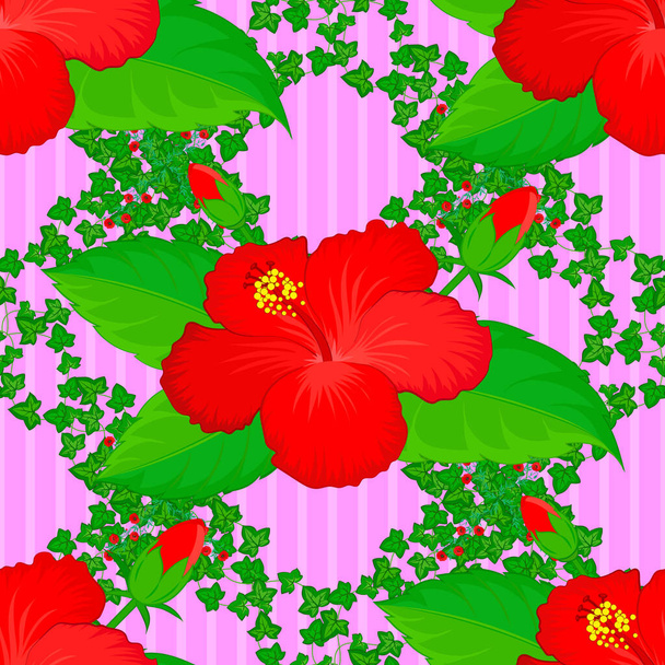 Arabesque. Vintage vecteur abstrait motif floral sans couture sur un fond rose. Feuilles stylisées élégantes entrecroisées formant un ornement floral abstrait dans un style arabe
. - Vecteur, image