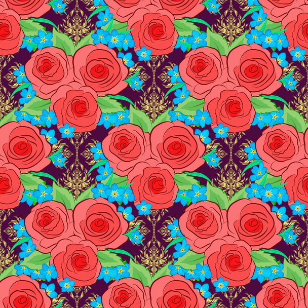 Vintage floral ornament. Abstract classic seamless pattern - Vettoriali, immagini
