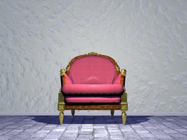 Ludvig XVI kuninkaallinen tuoli kadulla - 3D tehdä
 - Valokuva, kuva