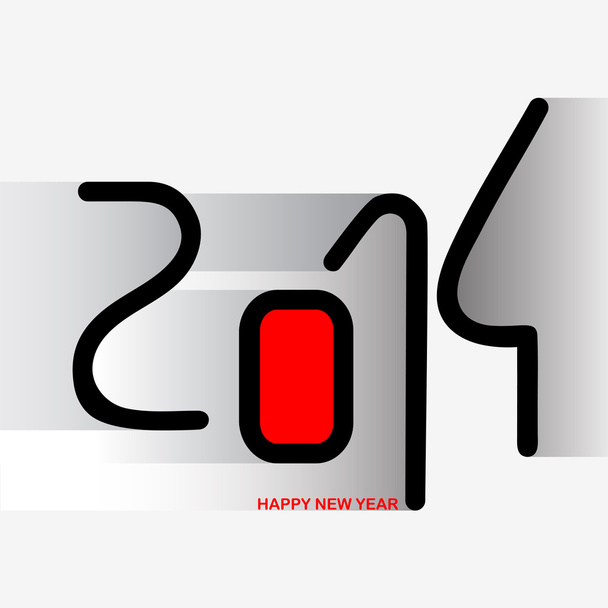 kreativní šťastný nový rok 2014 - Vektor, obrázek
