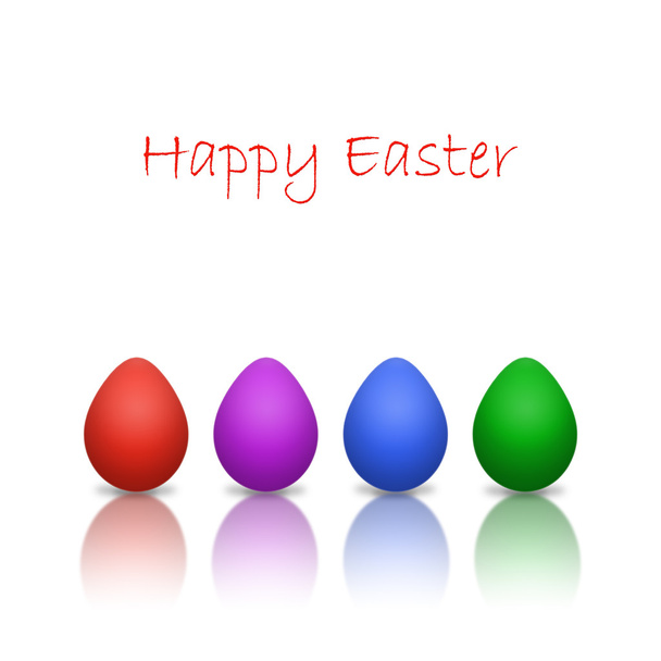 Easter background with eggs isolated on white - Photo, Image