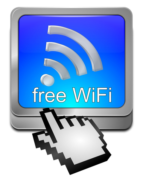 Free wireless WiFi Wlan button with cursor - Photo, Image