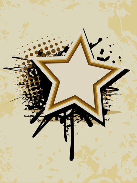 Grunge star vector art - Vetor, Imagem